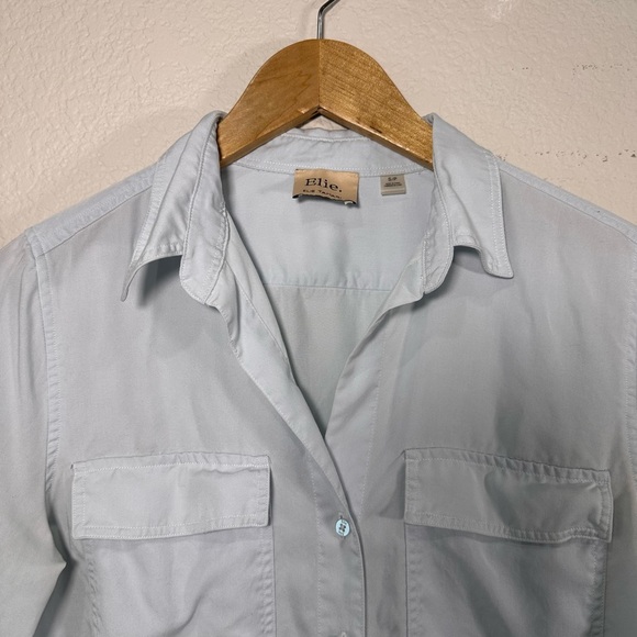 Elie Light Blue Button-Up Shirt Women's S/P - Picture 2 of 7